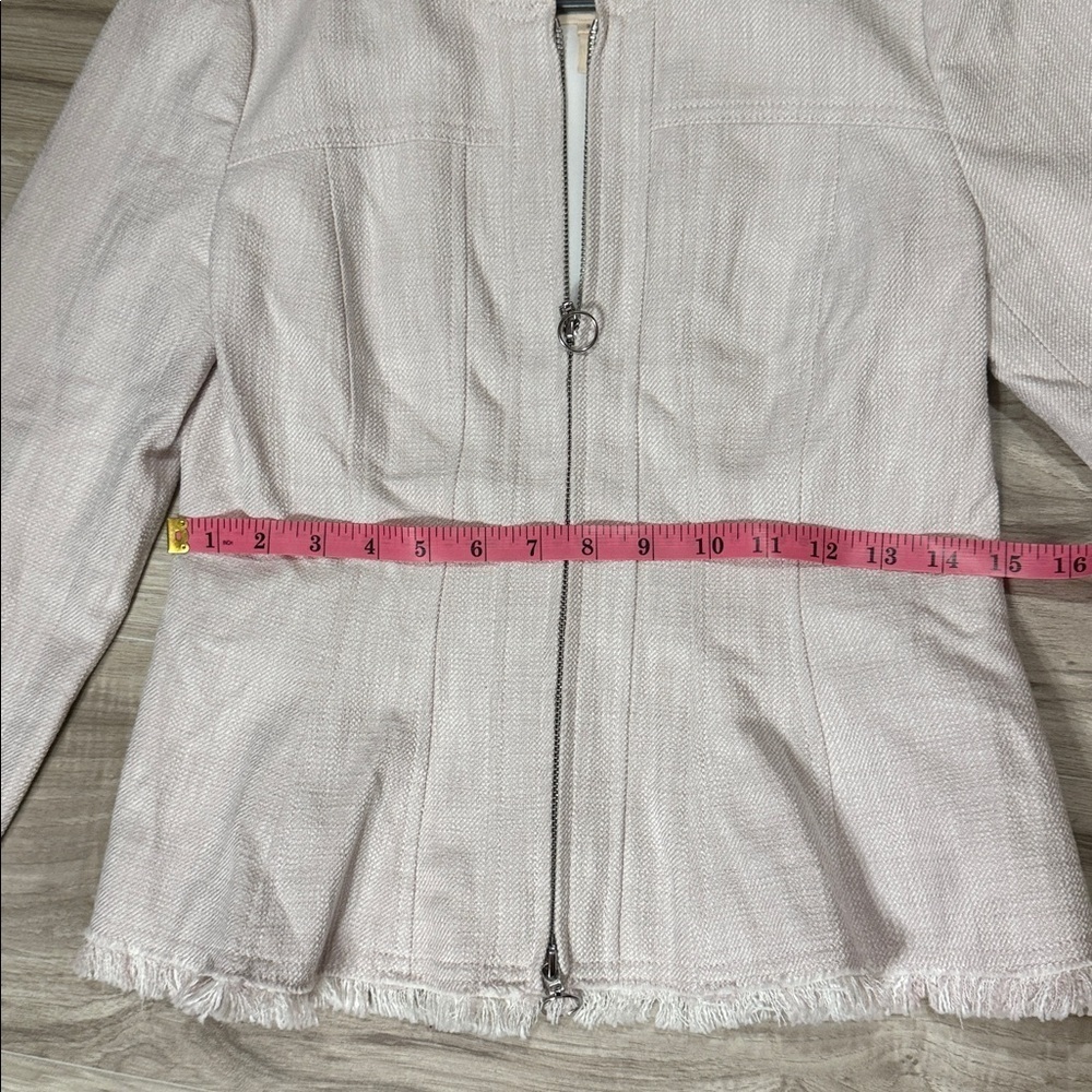 Rebecca Taylor Cream Zip-Up Jacket women's Size 2 - Picture 7 of 8
